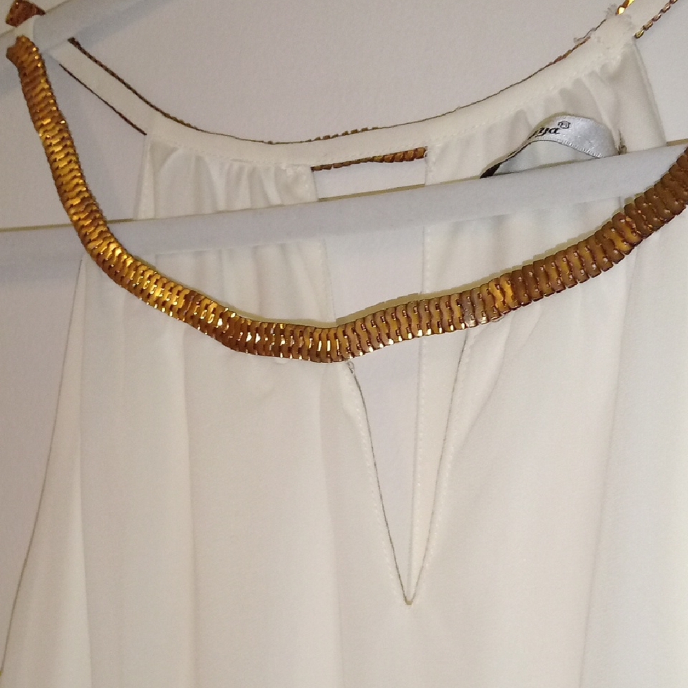 Papaya Cream Strapless Pleated Sundress - Picture 4 of 7